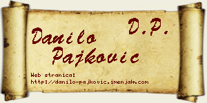 Danilo Pajković vizit kartica